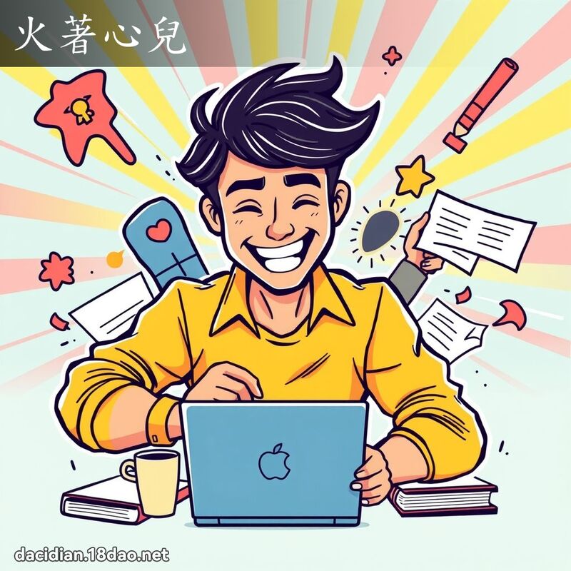 火著心兒 - 國語大辭典配圖