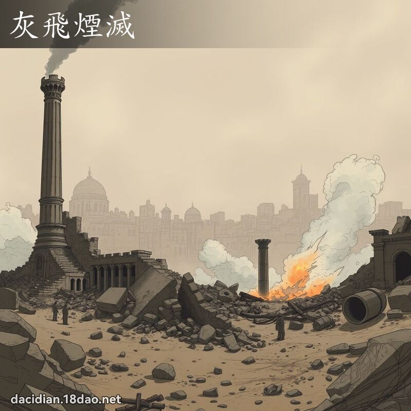 灰飛煙滅 - 國語大辭典配圖
