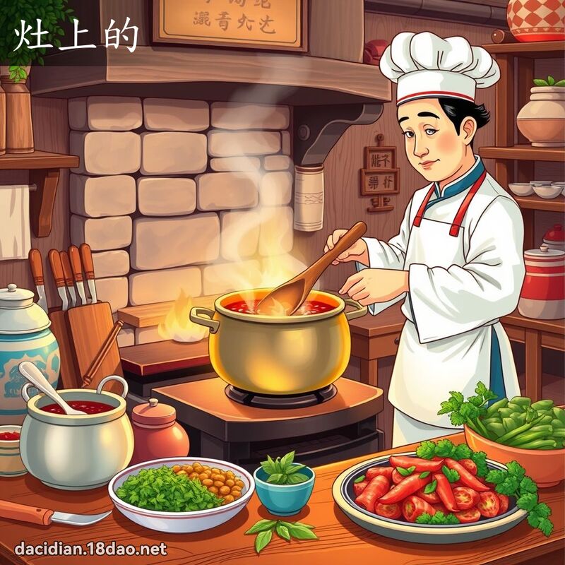 灶上的 - 国语大辞典配图