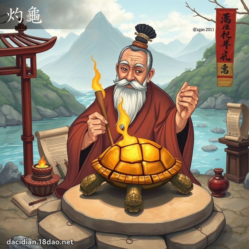 灼龜 - 國語大辭典配圖