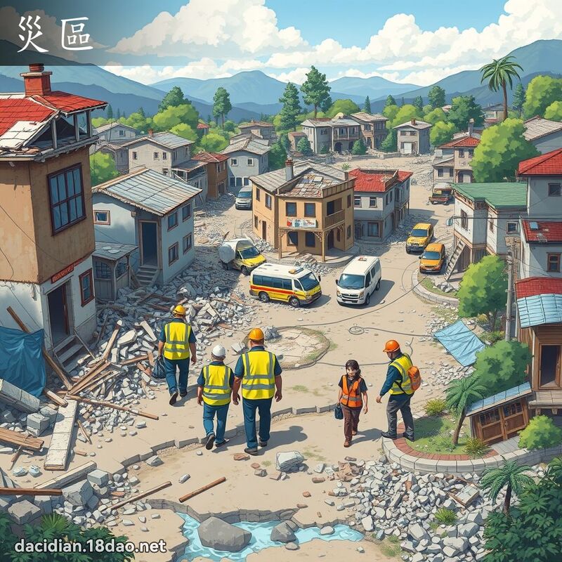 灾区 - 国语大辞典配图