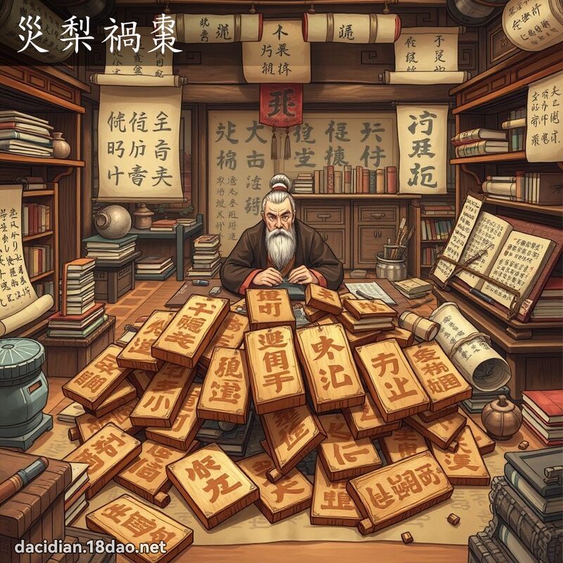 灾梨祸枣 - 国语大辞典配图