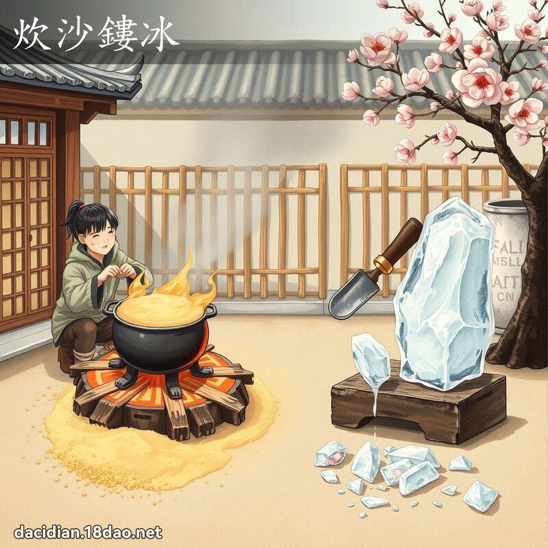 炊沙鏤冰 - 國語大辭典配圖