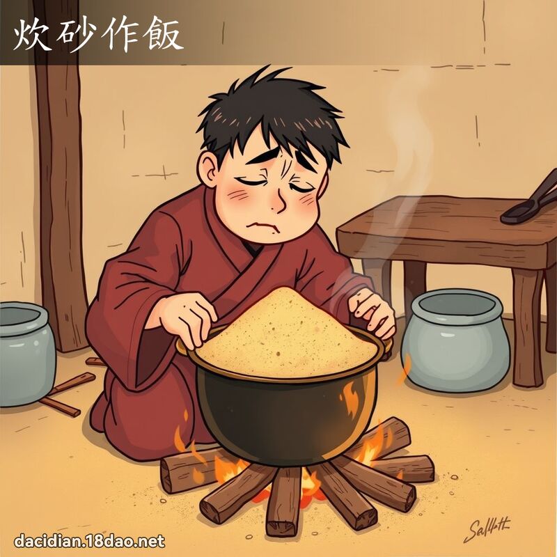 炊砂作飯 - 國語大辭典配圖