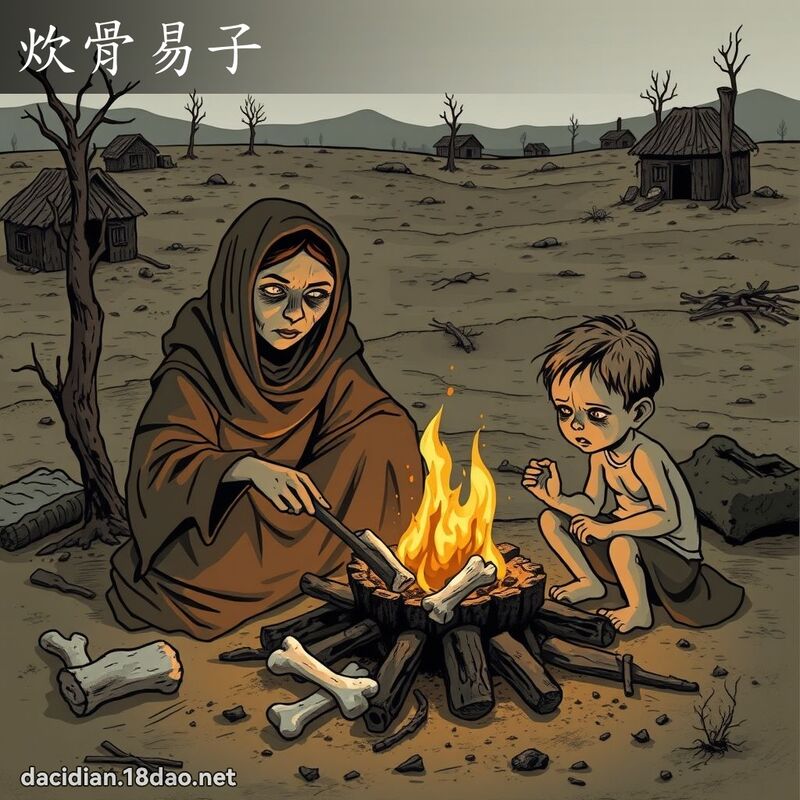 炊骨易子 - 国语大辞典配图