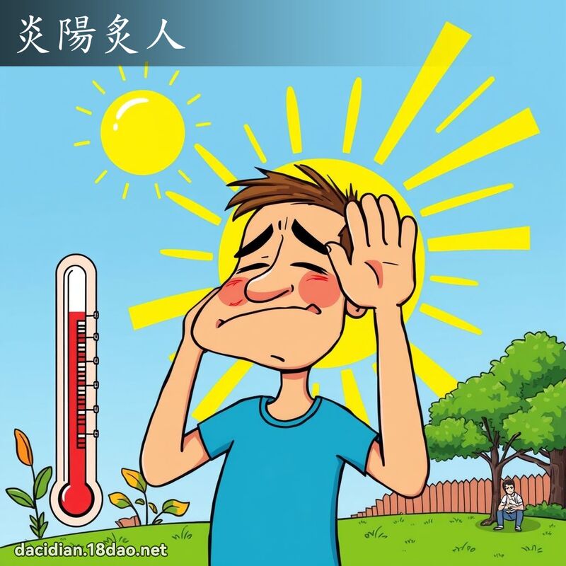 炎陽炙人 - 國語大辭典配圖