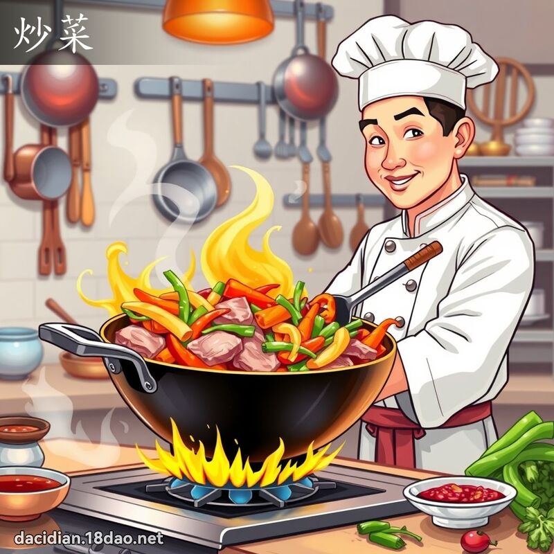 词语: 炒菜 (多意词)