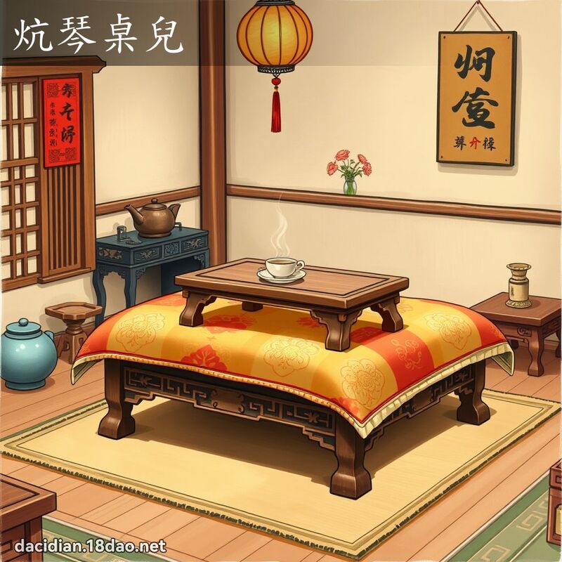 炕琴桌兒 - 國語大辭典配圖