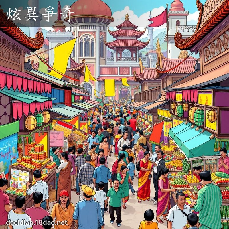 炫異爭奇 - 國語大辭典配圖
