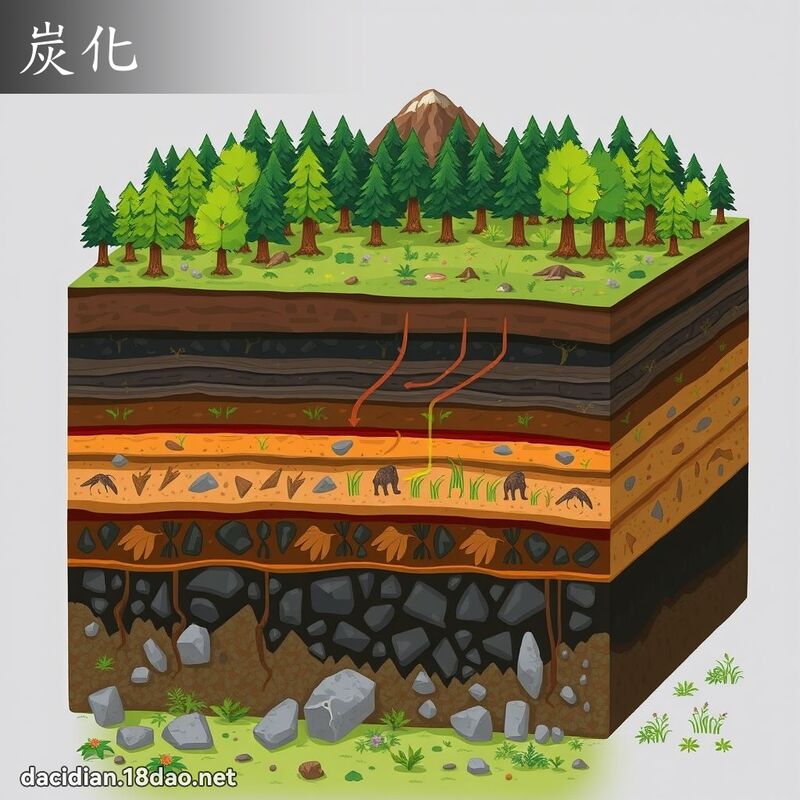 炭化 - 國語大辭典配圖