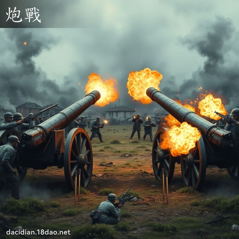 炮戰 - 國語大辭典配圖