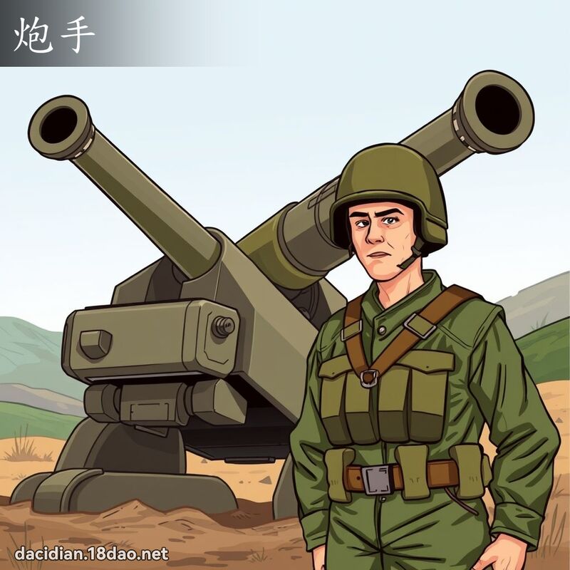 炮手 - 国语大辞典配图