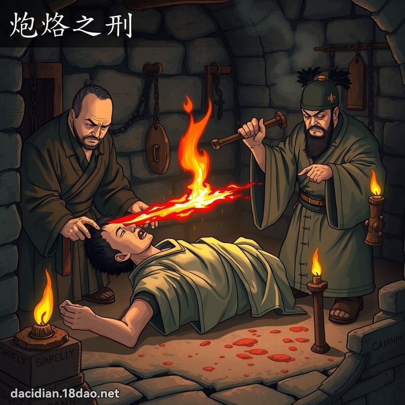 炮烙之刑 - 国语大辞典配图