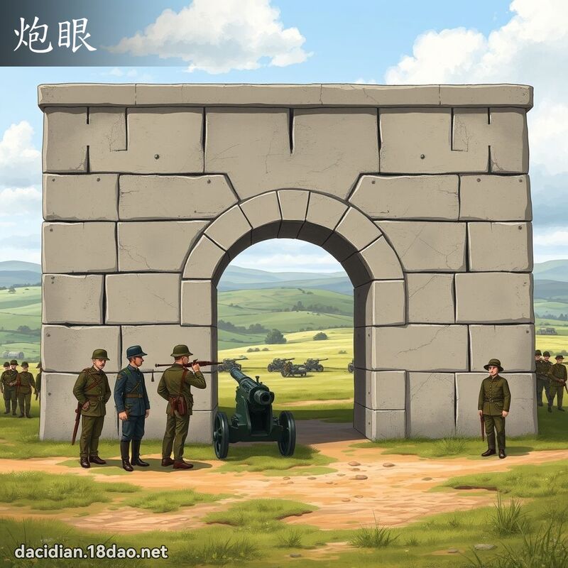 炮眼 - 國語大辭典配圖