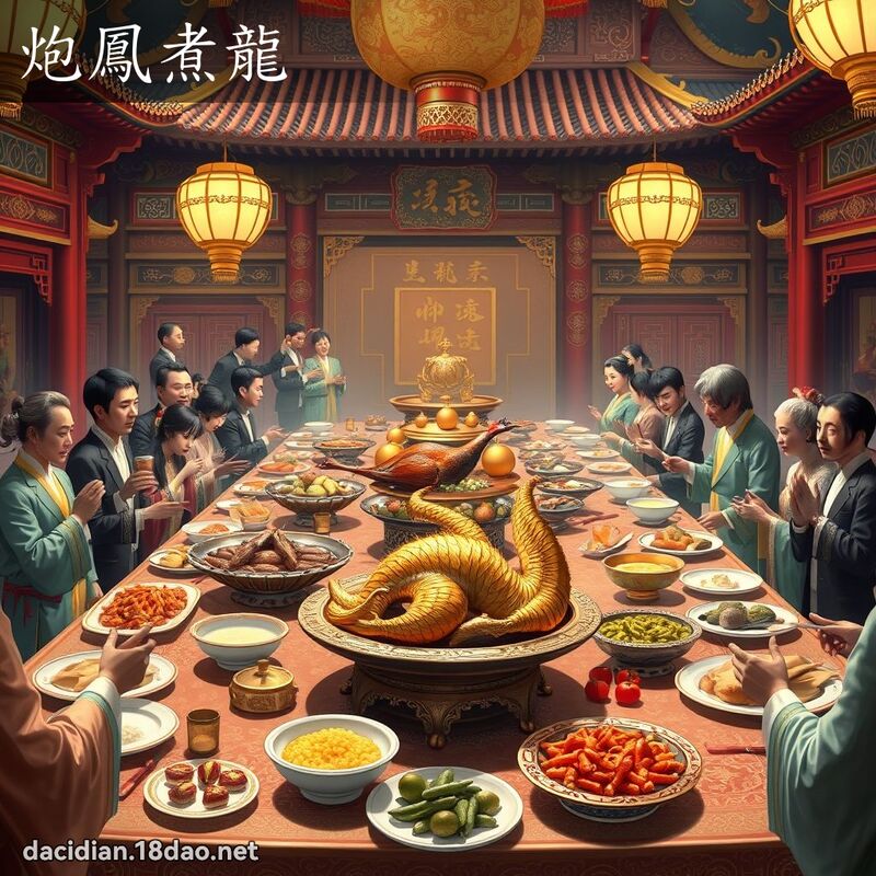 炮鳳煮龍 - 國語大辭典配圖