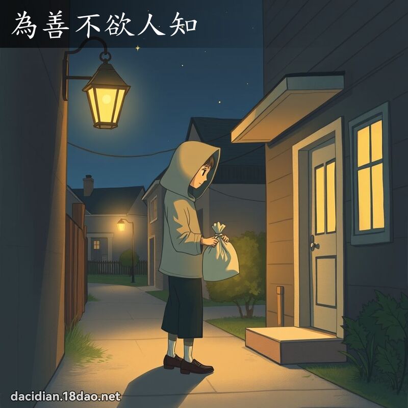为善不欲人知 - 国语大辞典配图