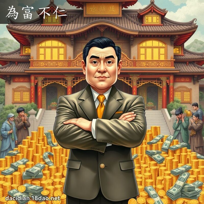 为富不仁 - 国语大辞典配图