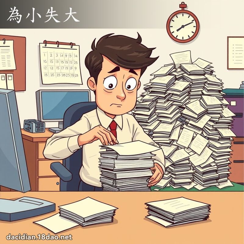 為小失大 - 國語大辭典配圖