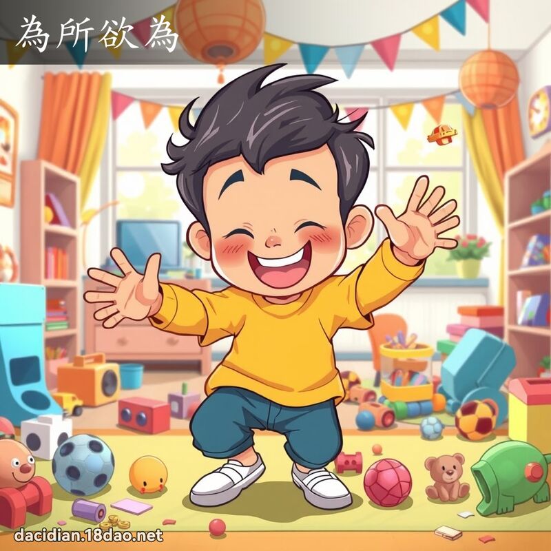 为所欲为 - 国语大辞典配图