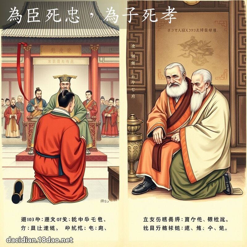 為臣死忠，為子死孝 - 國語大辭典配圖