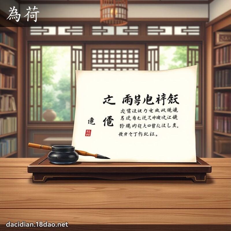 為荷 - 國語大辭典配圖