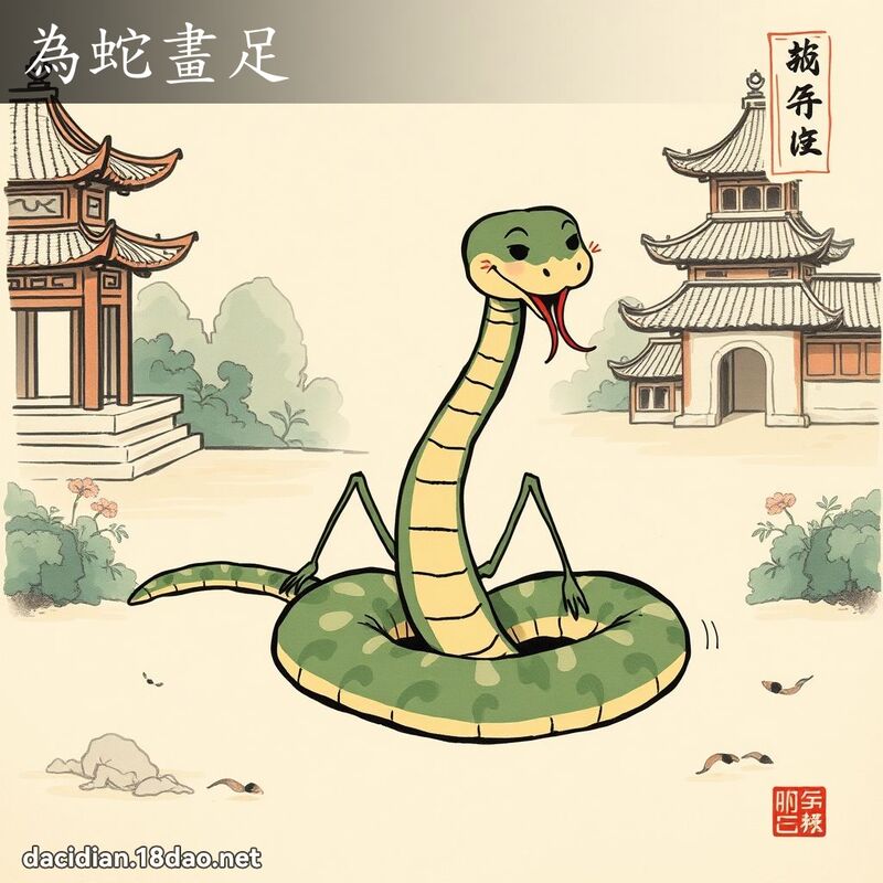 为蛇画足 - 国语大辞典配图