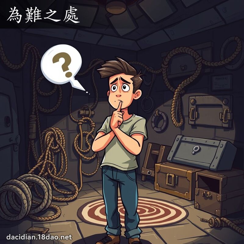 为难之处 - 国语大辞典配图