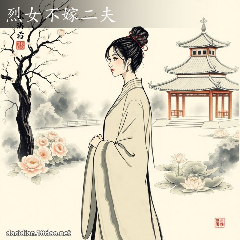 烈女不嫁二夫 - 国语大辞典配图