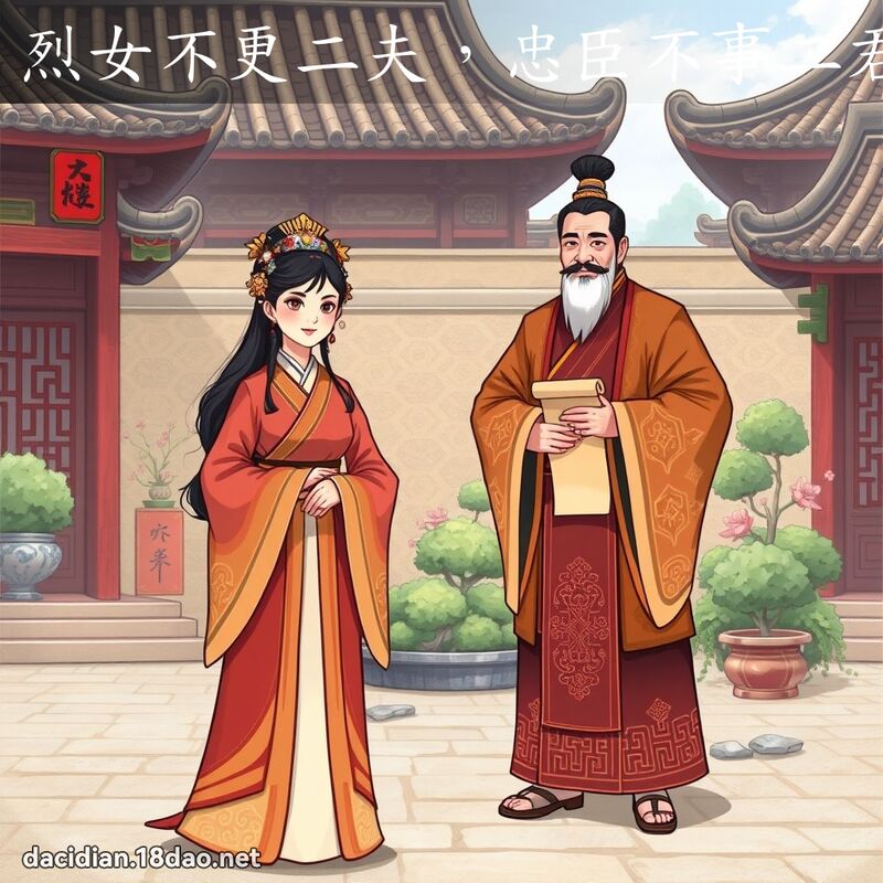 烈女不更二夫，忠臣不事二君 - 国语大辞典配图