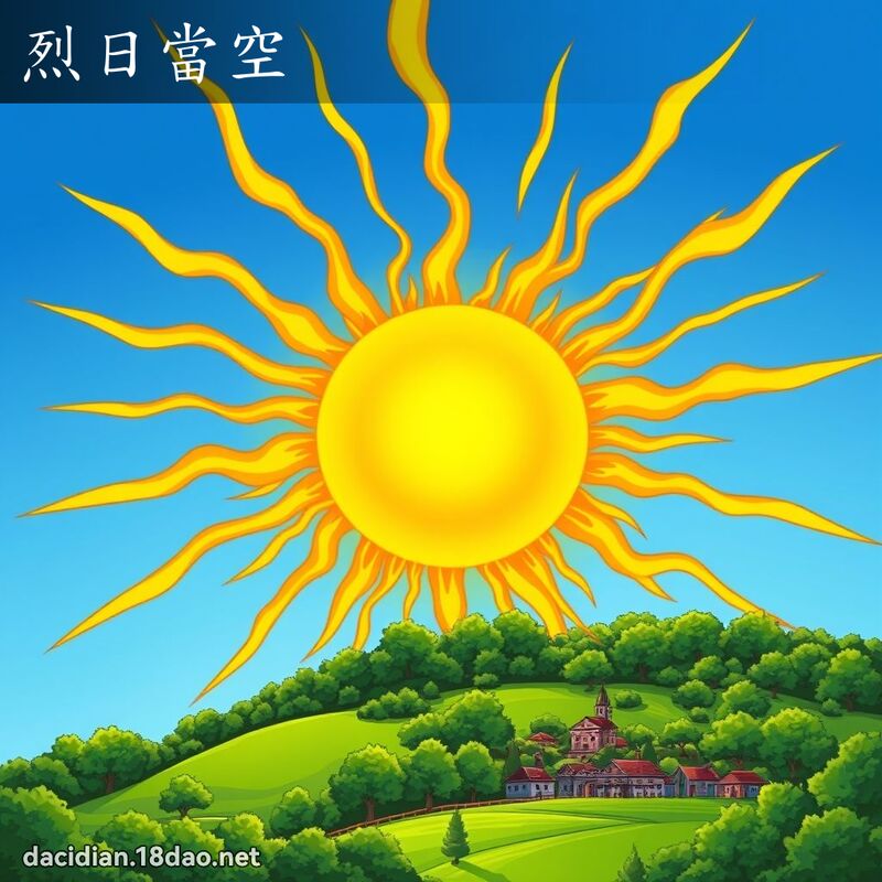 烈日當空 - 國語大辭典配圖