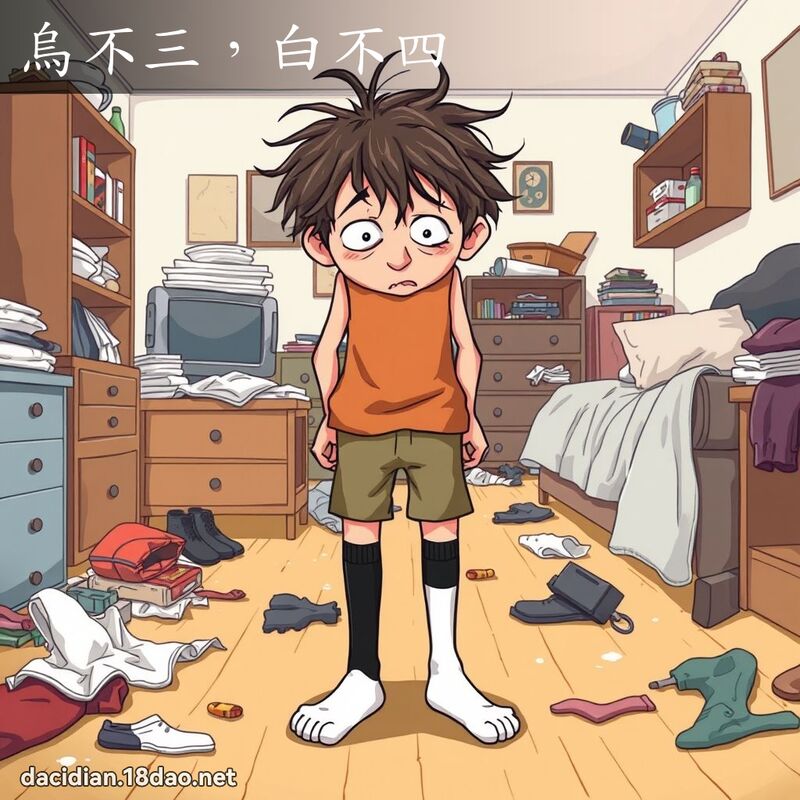乌不三，白不四 - 国语大辞典配图