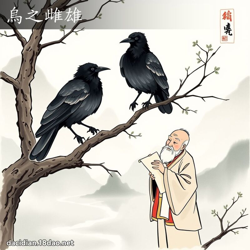 乌之雌雄 - 国语大辞典配图