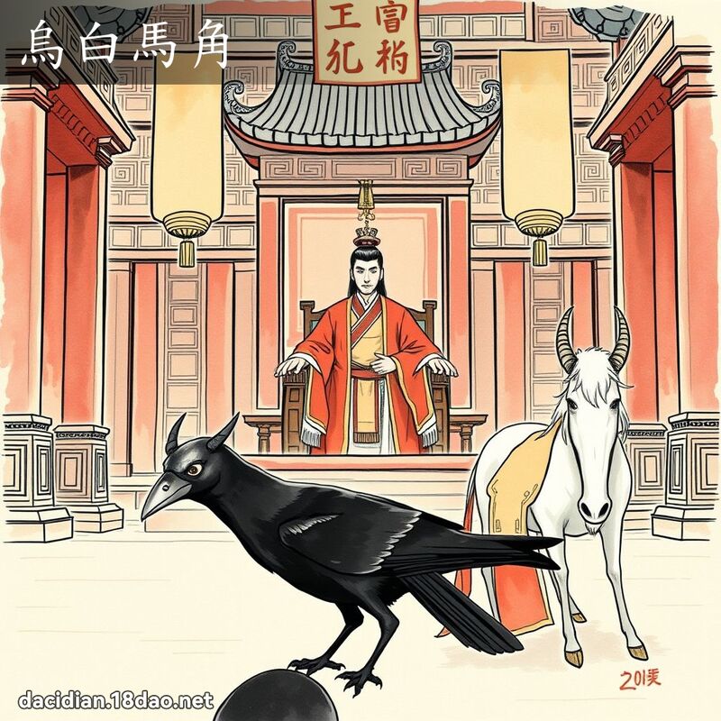 烏白馬角 - 國語大辭典配圖