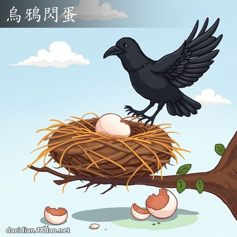 烏鴉閃蛋 - 國語大辭典配圖