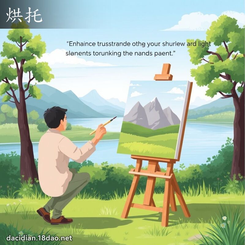 烘托 - 國語大辭典配圖
