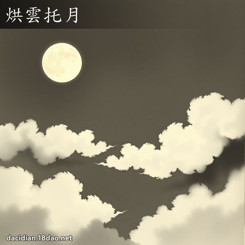 烘云托月 - 国语大辞典配图