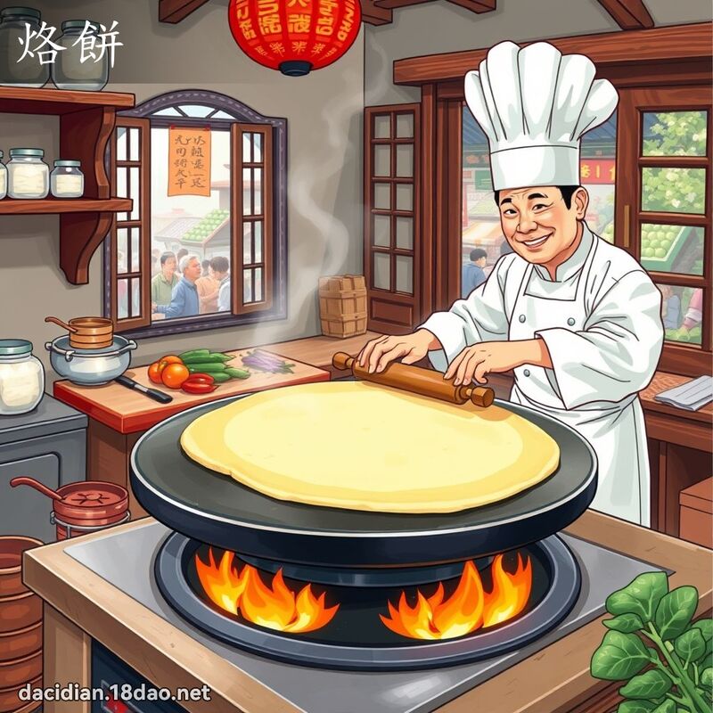 烙餅 - 國語大辭典配圖