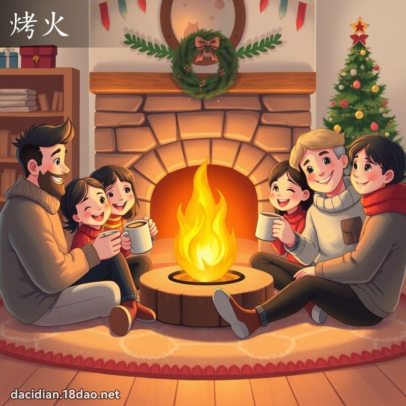 烤火 - 國語大辭典配圖