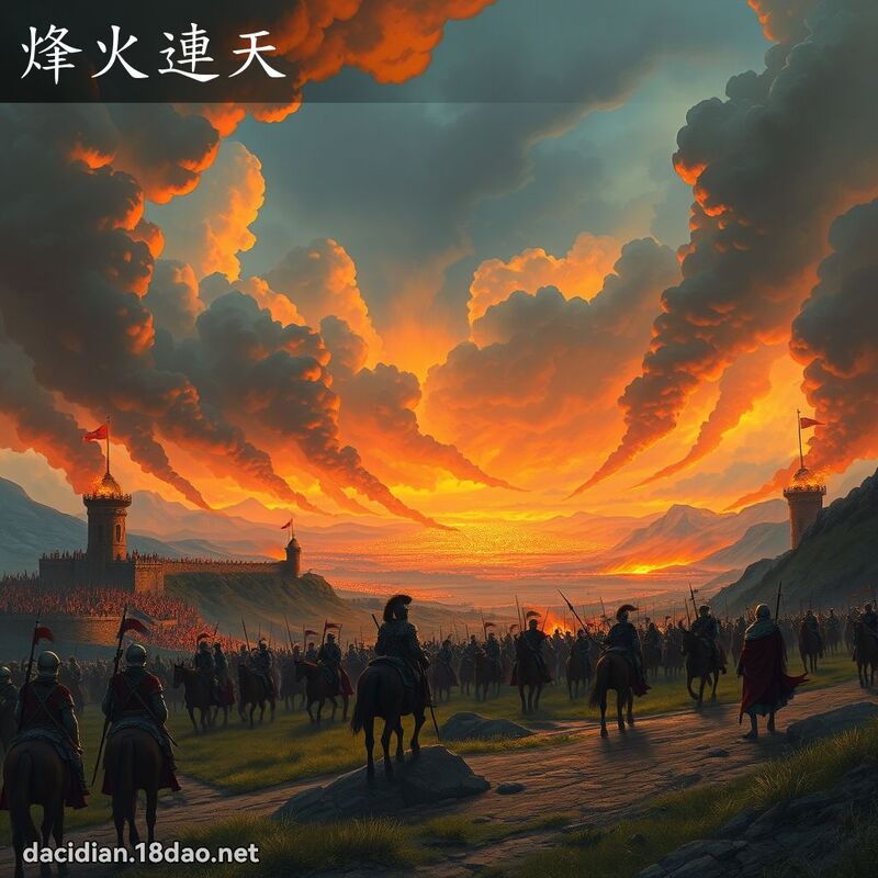烽火連天 - 國語大辭典配圖
