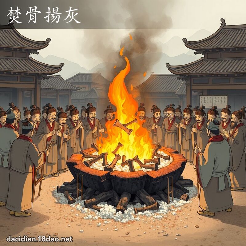 焚骨揚灰 - 國語大辭典配圖