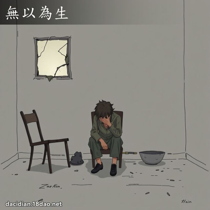 無以為生 - 國語大辭典配圖
