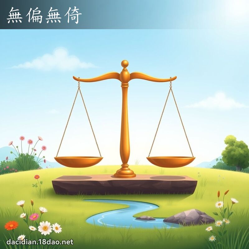 無偏無倚 - 國語大辭典配圖