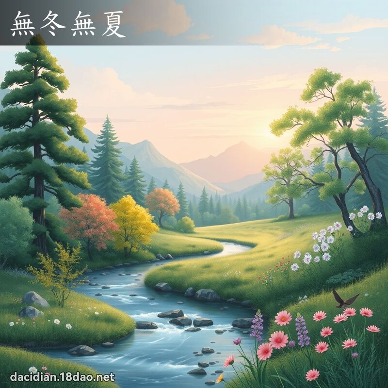 無冬無夏 - 國語大辭典配圖