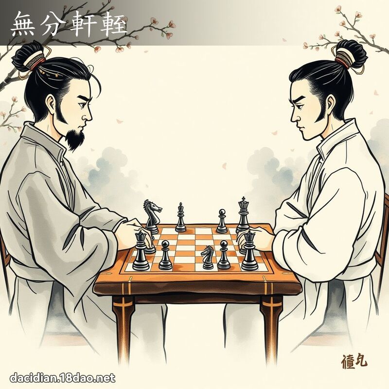 无分轩輊 - 国语大辞典配图