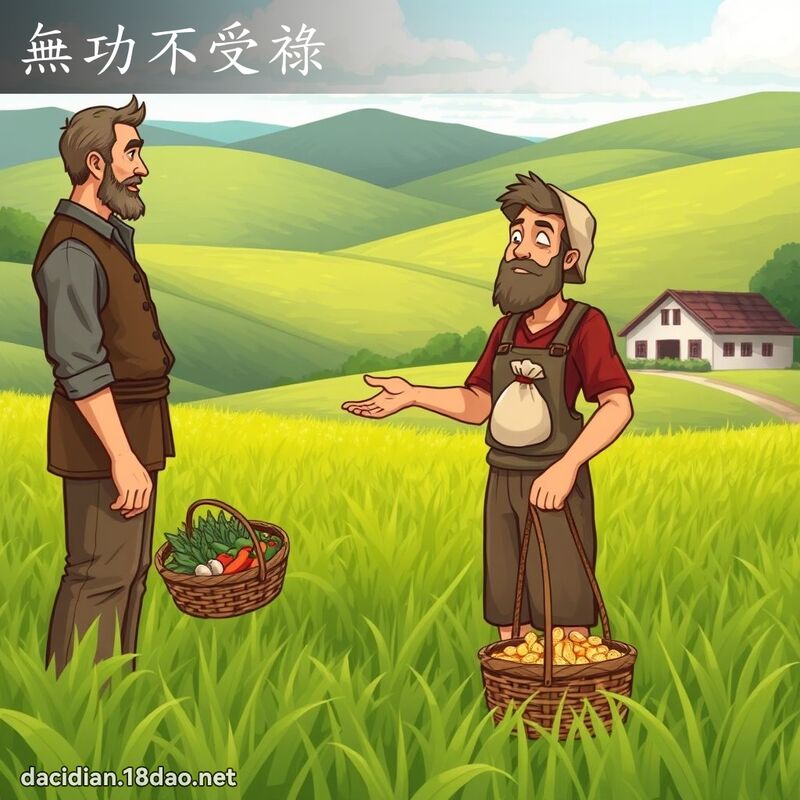 无功不受禄 - 国语大辞典配图