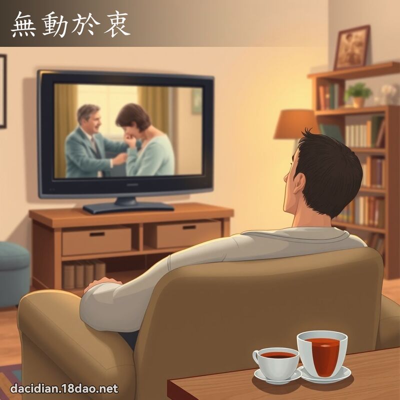 无动於衷 - 国语大辞典配图