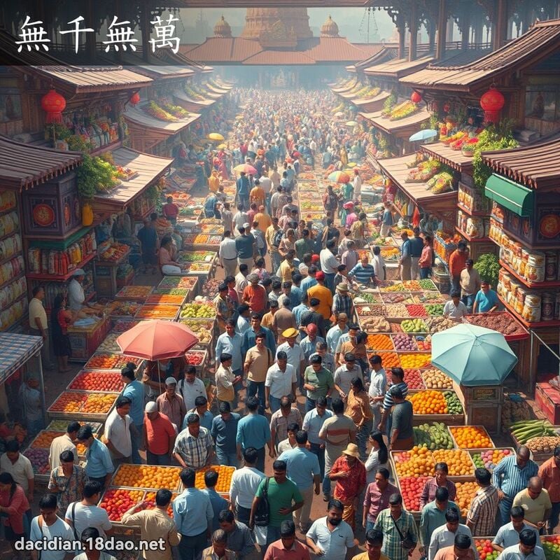 無千無萬 - 國語大辭典配圖