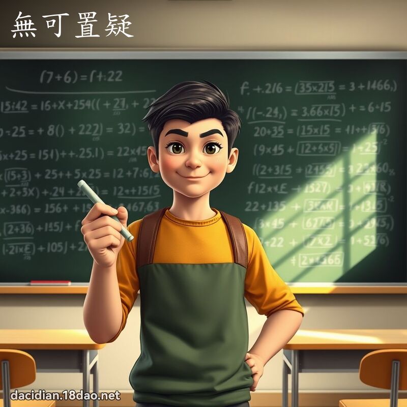 無可置疑 - 國語大辭典配圖