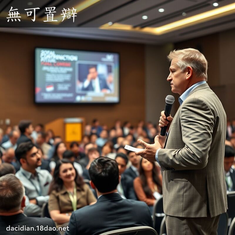 無可置辯 - 國語大辭典配圖