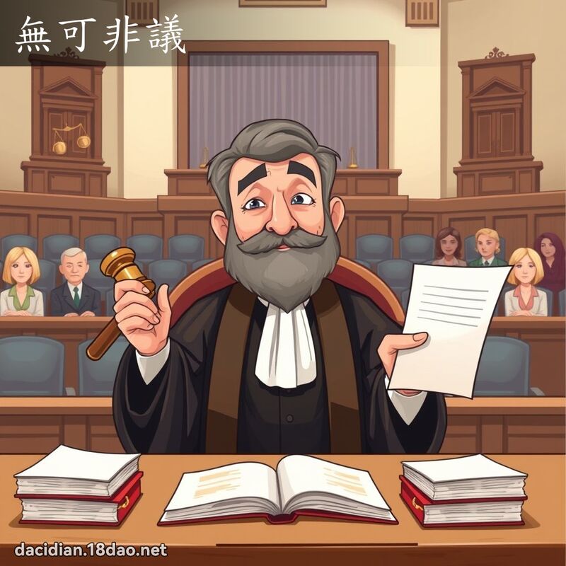 無可非議 - 國語大辭典配圖